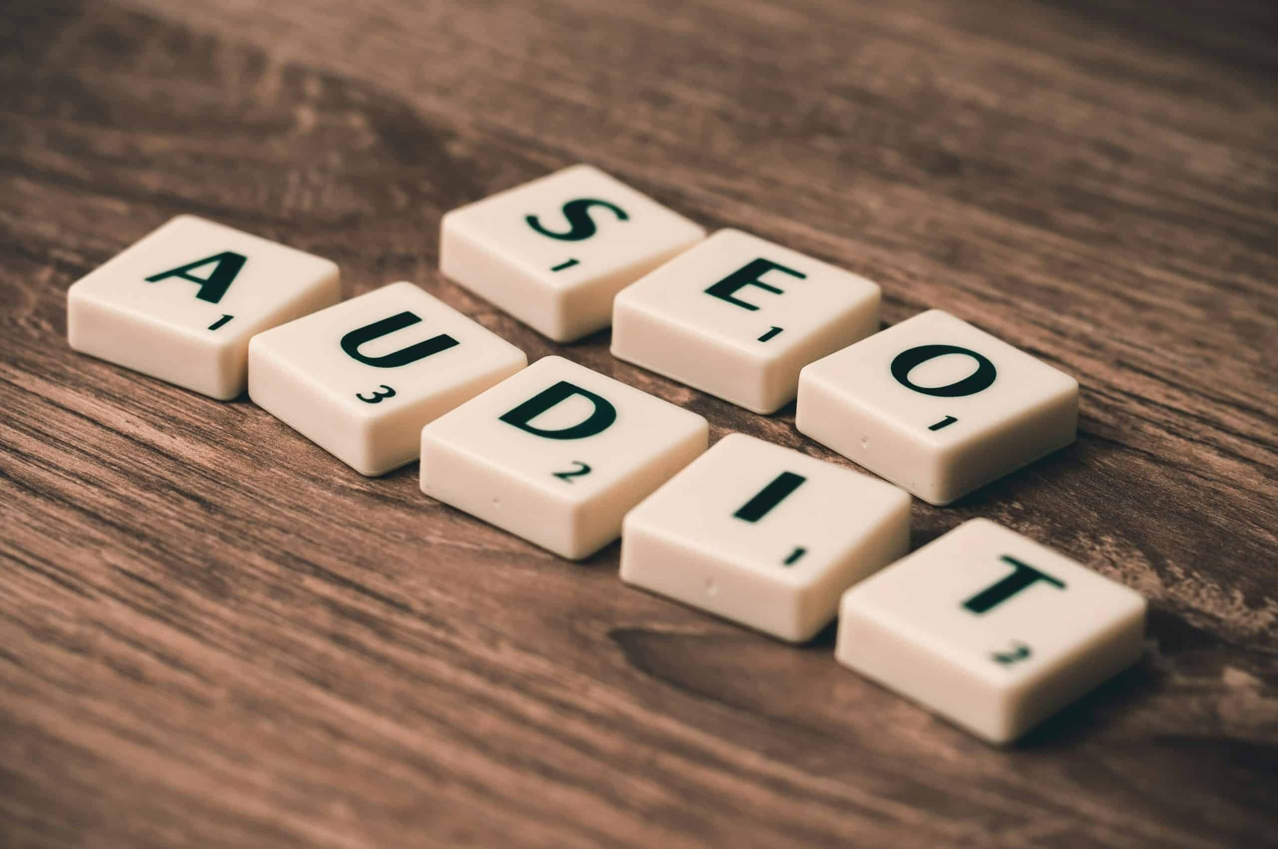 SEO Audit Scrabble Pieces