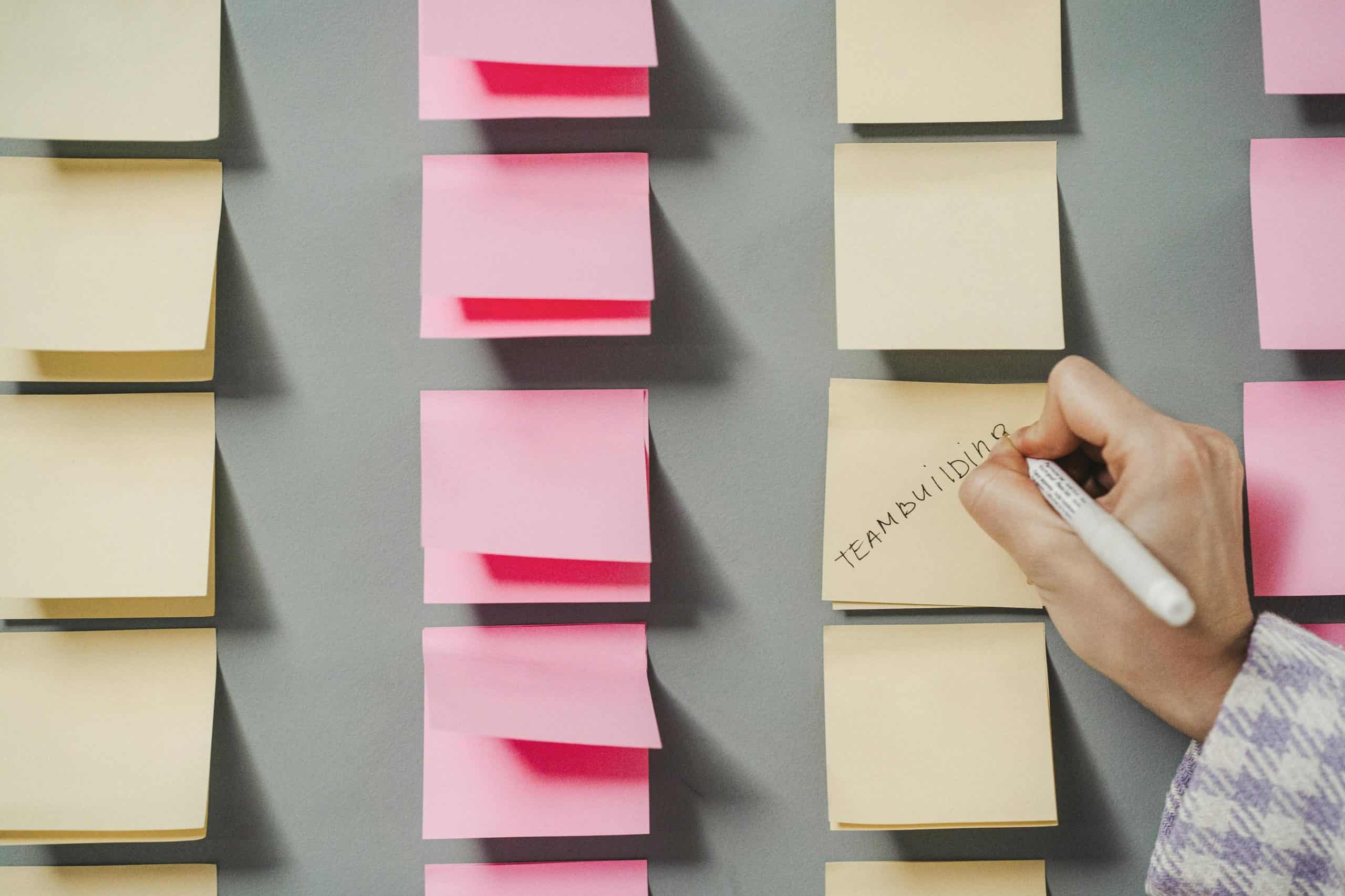team building post it notes